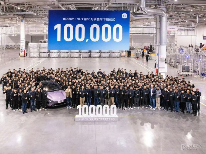 Xiaomi SU7 reached a new record of 100,000 vehicles offline in just 230 days!